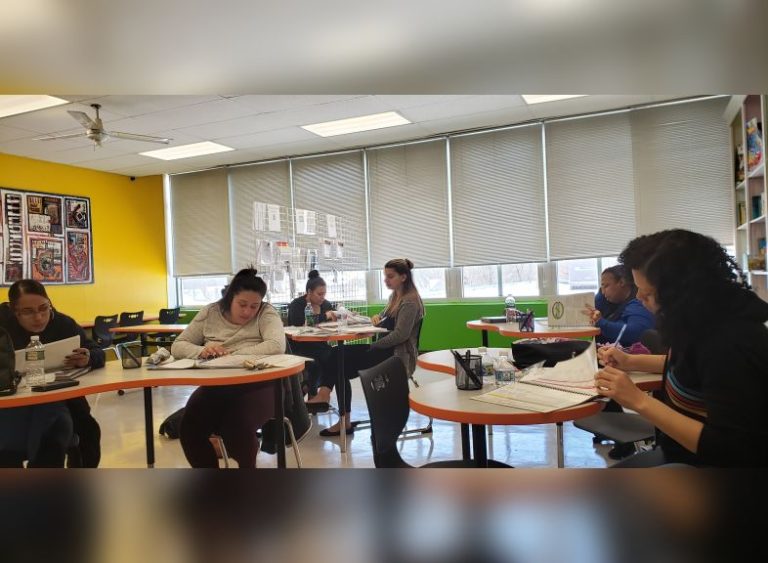 Parent Scholars studying in the Family Executive Center at Maritime Odyssey Preschool (Photo Credit: Maritime Odyssey Preschool)